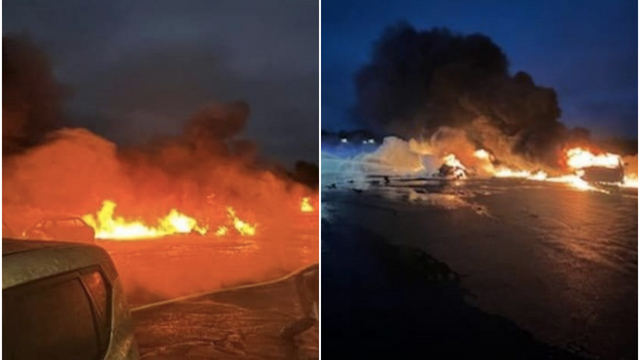 ABD’de araç galerisine küçük uçak düştü: 2 ölü