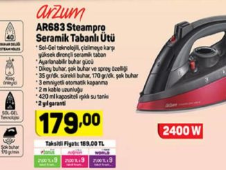 A101 Arzum AR683 Steampro Seramik Tabanlı Ütü Yorumları ve Özellikleri