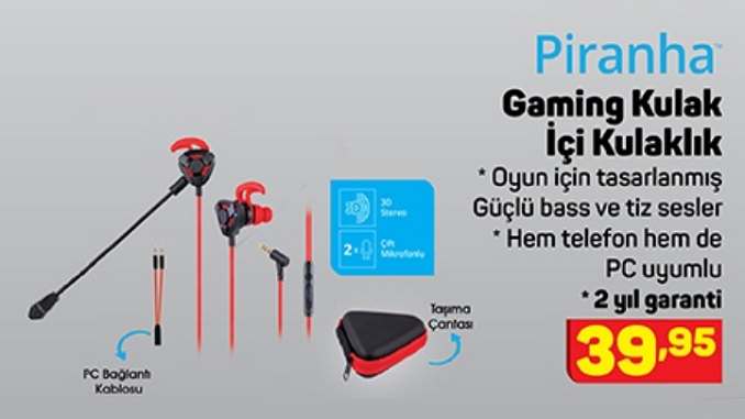 A101 Piranha Gaming Kulak İçi Kulaklık Yorumları ve Özellikleri