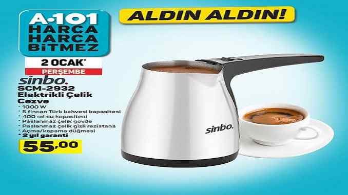 sinbo-scm-2932-elektrikli-celik-cezve